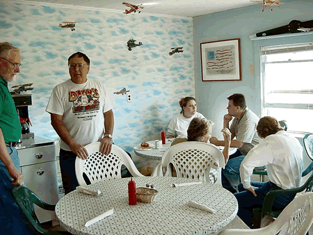 Jim Field  folks in the new Cooperstown Airport Diner.