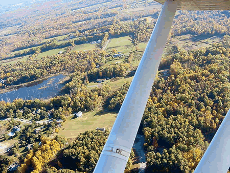 Some of the great Fall foliage scenes <br>
taken by Wes Morris from Rico’s 
  Tri-Pacer